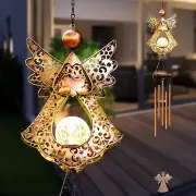 Solar Wind Chimes Outdoor Indoor Decor: Birthday Gifts for Mom/Grandma outside S