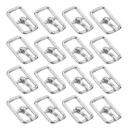 30Pcs Metal Roller Buckles, 7mm - 0.28" Sewing Mini Buckle (Silver, 17.5mm)