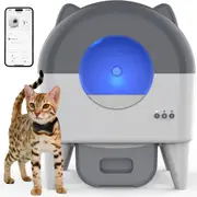 Advwin Self Cleaning Cat Litter Box WiFi App Control Smart Cat Litter Box 76L