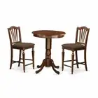 EDCH3-MAH-C 3 Pc pub Table set-pub Table and 2 Kitchen Dining Chairs.