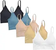 [VeaRin] Girl's Adjustable Straps Seamless Cami Bra with Padding,Lined Training Bra for Girls