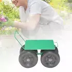 Rolling Garden Stool Moving Cart Sturdy Practical Rolling Work Seat Garden Tool