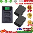 NP-FW50 Battery +Dual Charger For Sony Alpha A3000 A3500 A6000 A6300 A6400 A6500