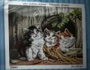 Printed needlepoint tapestry Canvas friendly shelter Orchidea 2885 24x30 cm