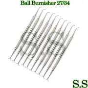 10 Psc Dental Ball Burnisher 27/34 Amalgam Surgical Filling Instruments