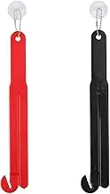2pcs Food Bag Opener, Food Pouch Cutter with Stainless Steel Blade Effortless Sealed Grocery Bag Squeezer with Suction Cup & Hanging Chain for Kitchens Tools Easy Storage