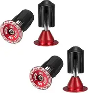 uxcell 2 Pair Bike Handlebar End Plugs Aluminum Bar End Caps 24-35mm Adjustment Expanding Locking with Screw for MTB Road BMX Fixed Gear Bike, Red