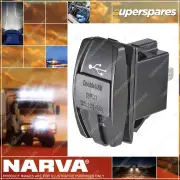 Narva 12 / 24 Volt Dual Usb LED Illuminated Socket Blue Blister Pack