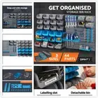 44 Storage Bin Rack Wall Mounted Tool Parts Garage Shelving Organiser Holder Box
