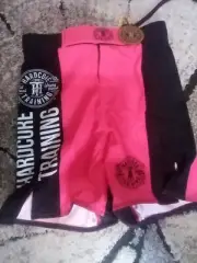 Hardcore Training Recruit Pink and Black Fight Shorts Size M