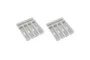 2x Madesmart 5 Compartment Cutlery Tray kitchen Accessory Organiser 33x29cm WHT