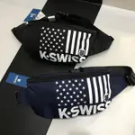 K•SWISS 小腰包小側背包/黑、藍