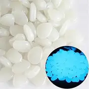 800-Piece Luminous Stone Set for Kids ，0.65 x 1.18 x 0.31 Inches - 3.35 lbs，Glow in the Dark Sand，Suitable for indoor and outdoor decoration - suitable for gardens, courtyards, paths, and terraces.(Wh