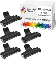 Cartridge Planet 5-Pack Compatible Toner Cartridge for Samsung ML-2010D3 ML2010D3 (3000 Pages) for Samsung ML2010 ML2010PR ML2010R ML2015 ML2510 ML2570 ML2571N