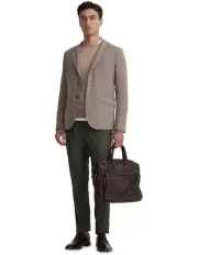 [Oxford] Blake Wool Blend Blazer in Sand