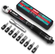 1/4 Inch Dive Click Torque Wrench Bicycle/Bike Kit Tool Set, Black