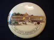 1904 Louisiana Purchase Exposition Souvenir Celluloid With Stand.