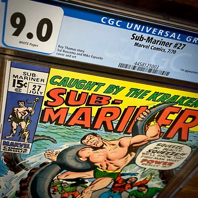 Sub-Mariner #27 CGC 9.0 VF/NM WP 1st app. Commander Kraken Marvel Comics 1970