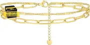 Ankle Bracelets for Women, 18K Gold Plated Dainty Layered Anklet Bracelets Boho