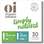 Oi Organic Tampons | Regular/Super Absorbency | 100% Certified Organic Cotton...