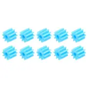 10Pcs Plastic Gears 10 Teeth Plastic Shaft Gears 102AA for RC DIY Robot,Blue
