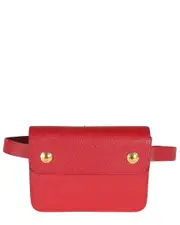 Herms Red Leather Pochette Belt Bag GHW (Authentic Pre-Loved)