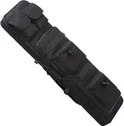 Gun Case for Rifles,Double Rifle Backpack Tactical Soft Gun Case for Rifles Carbine Firearm Range Bag with Pistol Storage,Padded Carrying Shotgun Case for Shooting Hunting,Black-100CM