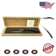 Luxury Handcrafted 'Le Buron' Cheese Knife - Wenge Handle, Oak Presentation Box