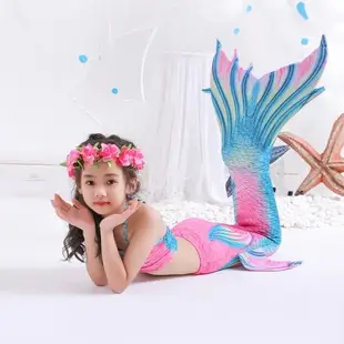 美人魚尾巴 女童美人魚裙子公主比基尼服裝游泳衣 兒童美人魚泳衣