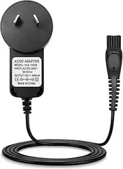 AIMALL 15V Shaver Charger for Philips HQ8505, 7000, 5000 Series, Lightweight AC 100-240V Power Adapter with Overload Protection, AU Plug, Black
