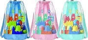 [Generic] Mesh Beach Bag - Mesh Bag Backpack for Toys Shell,Adjustable Multifunctional Swimming Carrying Accessories for Vacation Holiday Pool Use