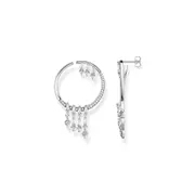 Winter Hoop Earrings Silver