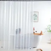 Short Shower Curtain Liner 65 Inch, Pebble Translucent EVA Bath Shower Liners, H