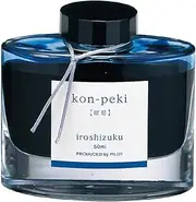 Pilot Iroshizuku Fountain Pen Ink – 50 ml Bottle – Kon-peki Deep Azure Blue (Japan Import)