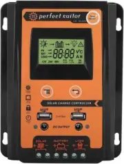 Aramox Solar Charge Controller, 12V/24V MPPT Solar Charge Controller Solar Panel