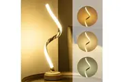 Spiral Nightstand Lamps Modern LED Bedside Table Lamp Warm White Metal Desk