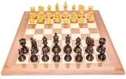 Tournament Deluxe Art Hand Carved Chessmen Set & Master Board from Spain