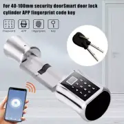 AU Smart Cylinder Lock Fingerprint Password Door Lock For 40 To 100mm Door C001D