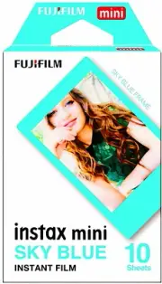 1 x FUJI INSTAX MINI SKY BLUE INSTANT COLOR Film (10 photos)--expiry: 05/2020