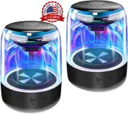 Altavoces Bluetooth portátiles a prueba de agua con luces LED frías Nuevo 2023