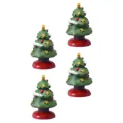 4Pcs Small Christmas Trees Festival Supplies Xmas Tree Adornments