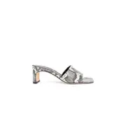 [AEYDE] Jeanie snake print mules Black&White