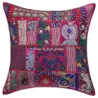 Boho Hippie Yoga Pillow Case Cushion Cover Pink Vintage Patchwork Meditation