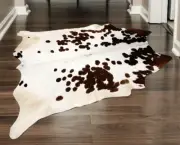 New Cowhide Leather Area Rugs size 58" by 57" inches (22.75 sq. ft) Top Quality