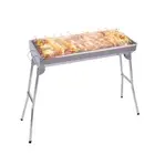 NNEAGS Skewers Grill Portable Stainless Steel Charcoal BBQ Outdoor 6-8 Persons