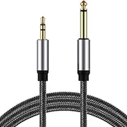 1/4 Mono to 3.5mm Stereo Cable 1/4 in TS to 3.5mm TRS Cable for Amplifier