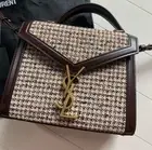 ✴︎NEW✴︎SAINT LAURENT Cassandra Top Handle Bag Tweed × Leather Mini cross-body
