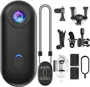 dahocamgo 4K Mini WiFi Action Camera 64GB Thumb POV Portable Body Cam Wearable Sports Camera with Waterproof Case Premium Portable Camcorder Mount Anywhere for Work, Travel, Pet Walking