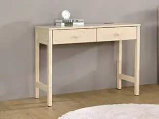 【尚品傢俱】YC-03 雙抽全實木書桌3.5尺-洗白色(含玻+插座)~~另有胡桃色~~