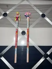 Sailor Moon Mascot With Figure Pencil Set Chibi Seika Period Thing Retro